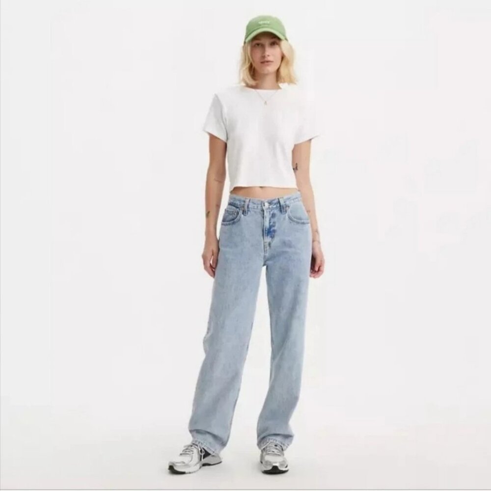 Levi's Women’s Low Pro Straight Leg Blue Jeans Light Wash Cotton Size 30 NWT